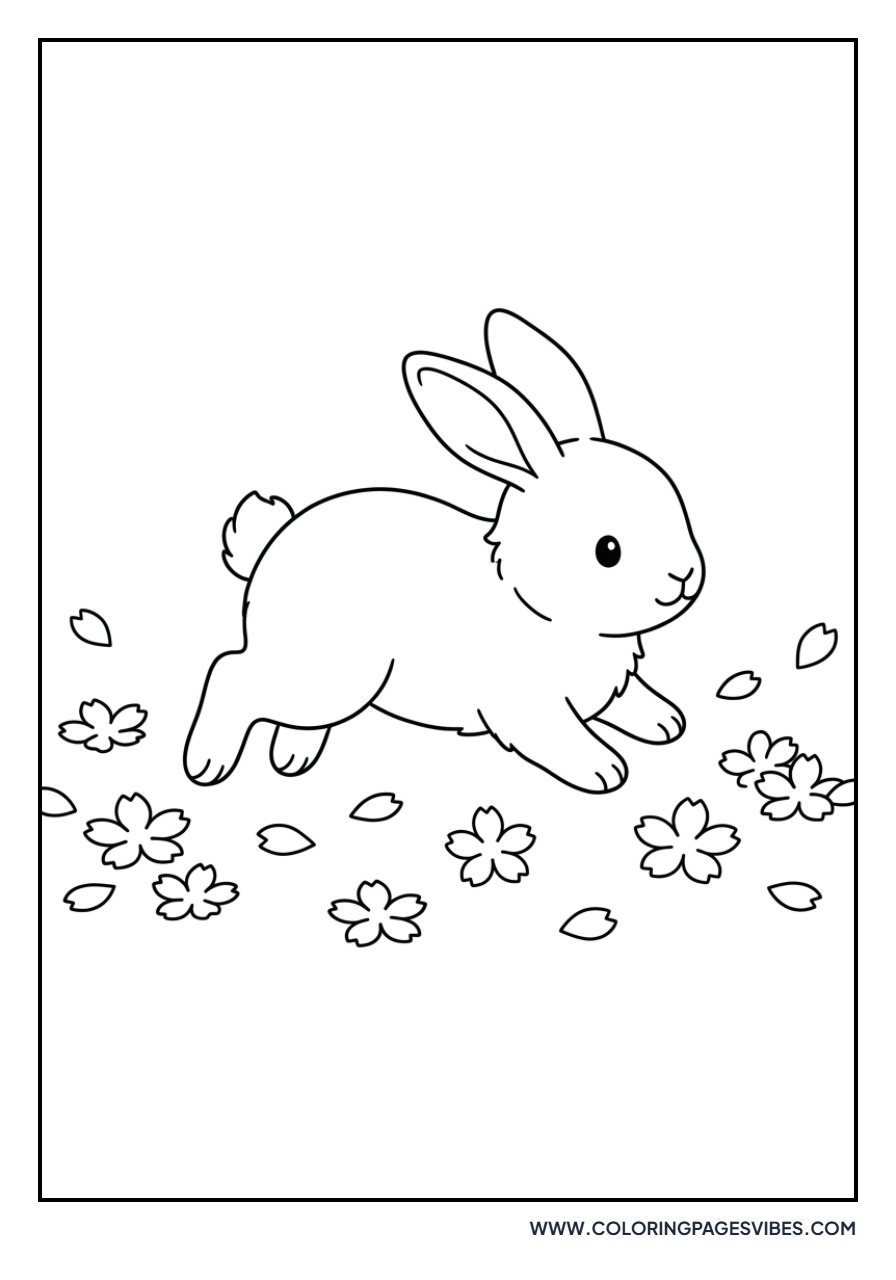 Bunny in Cherry Blossoms