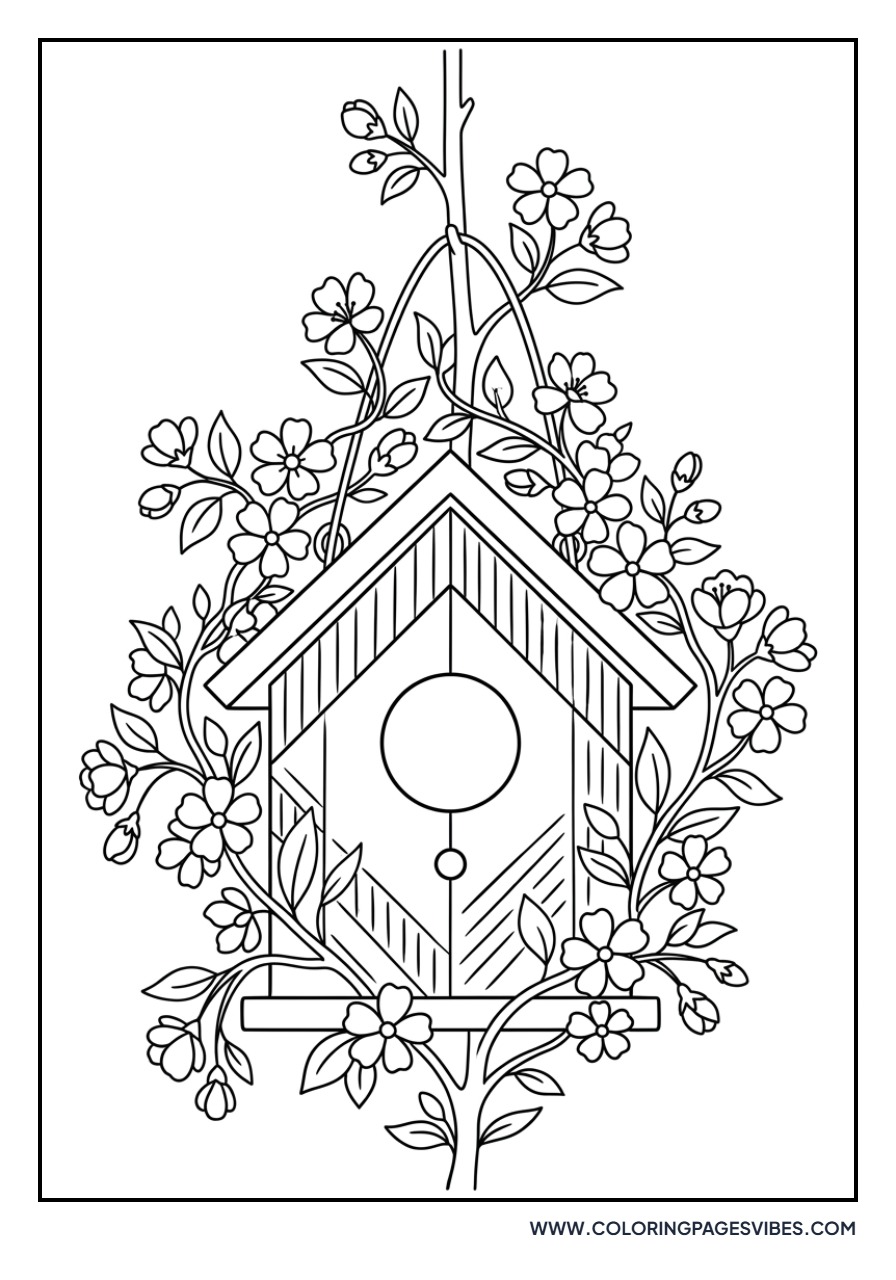 Cherry Blossom Birdhouse