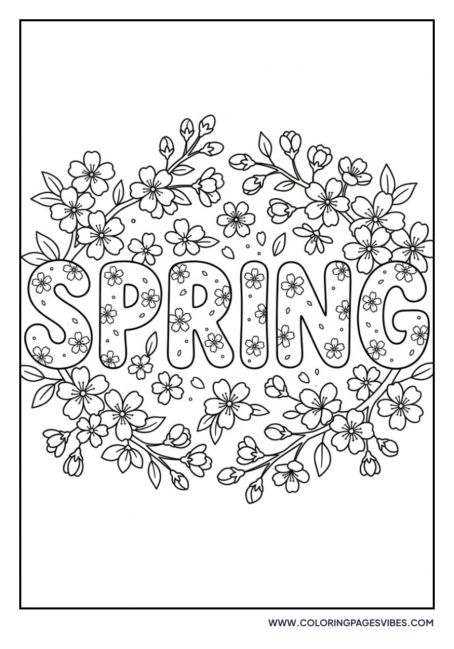 Cherry Blossom Lettering