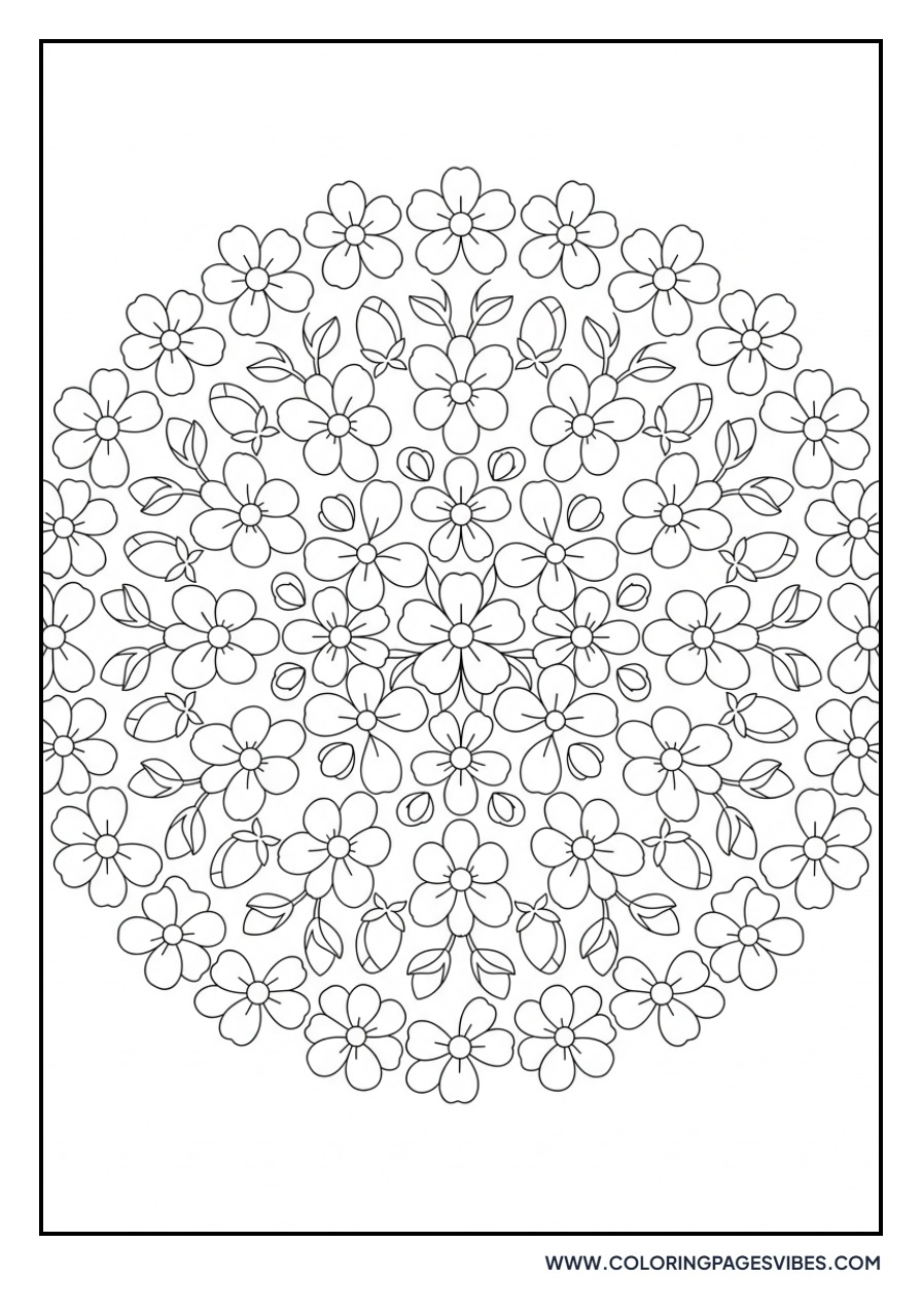 Cherry Blossom Mandala