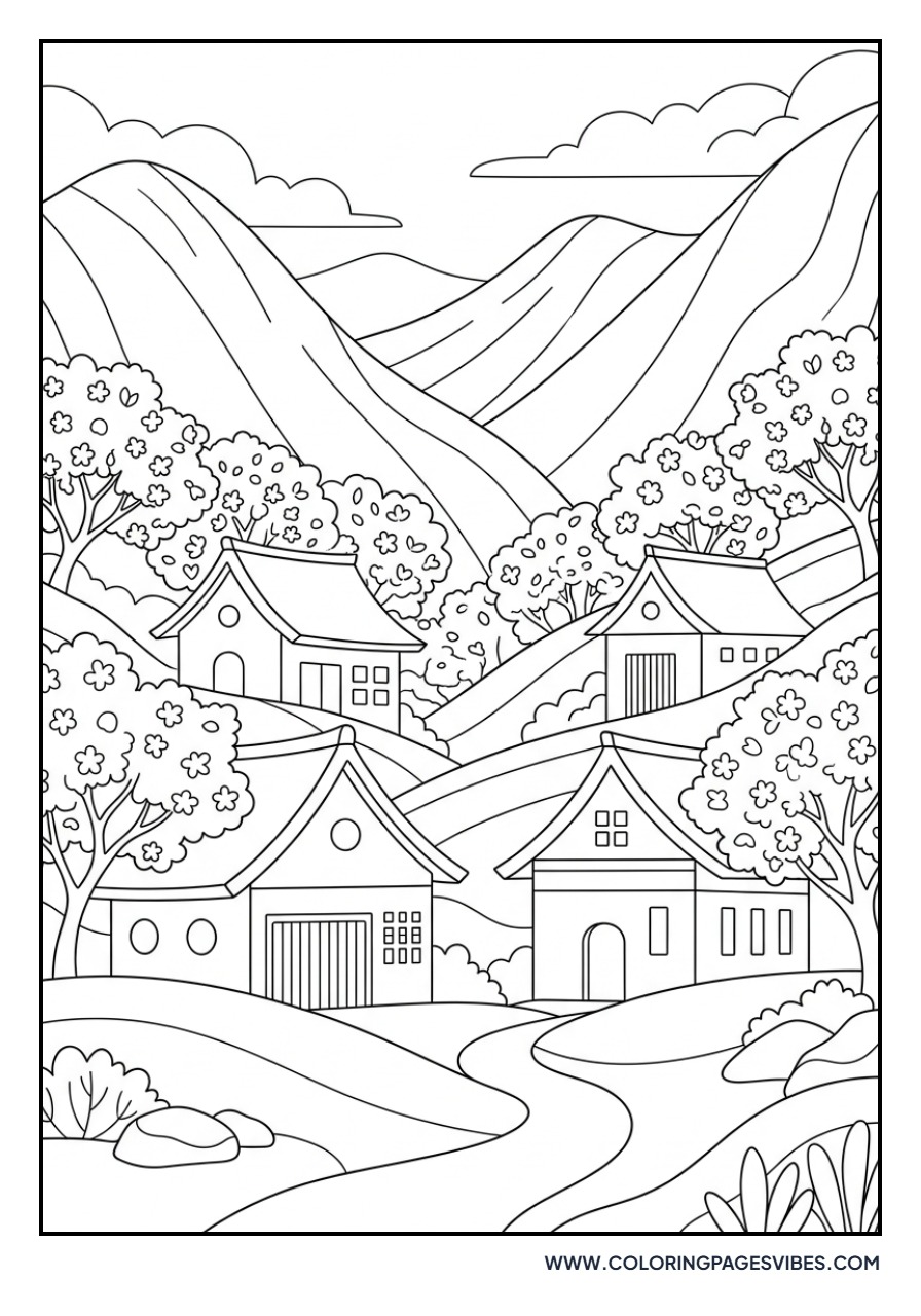 Cherry Blossom Mountain Village