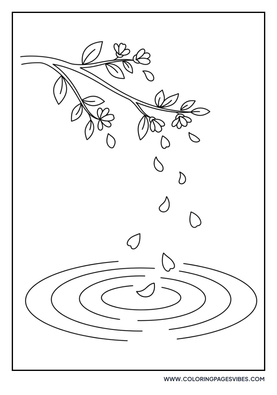 Cherry Blossom Petals Falling