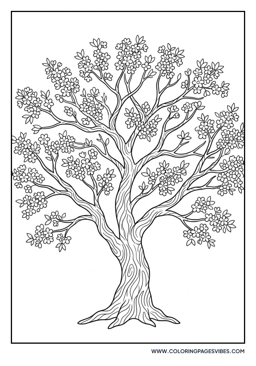 Detailed Sakura Tree