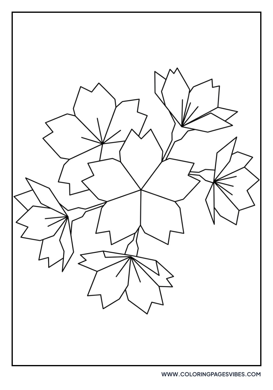 Geometric Cherry Blossoms