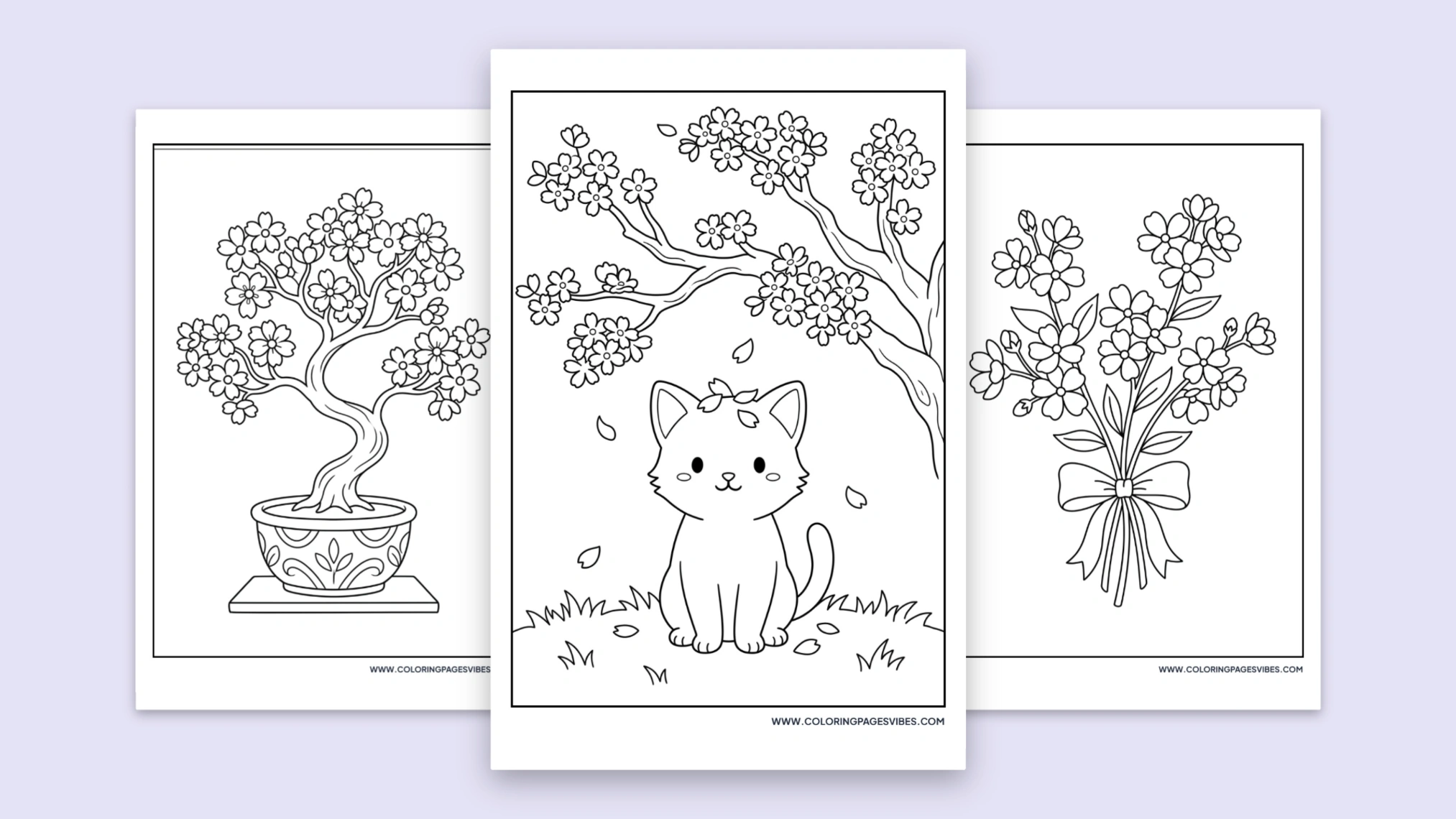 50+ Free Printable Cherry Blossom Coloring Pages (PDF)