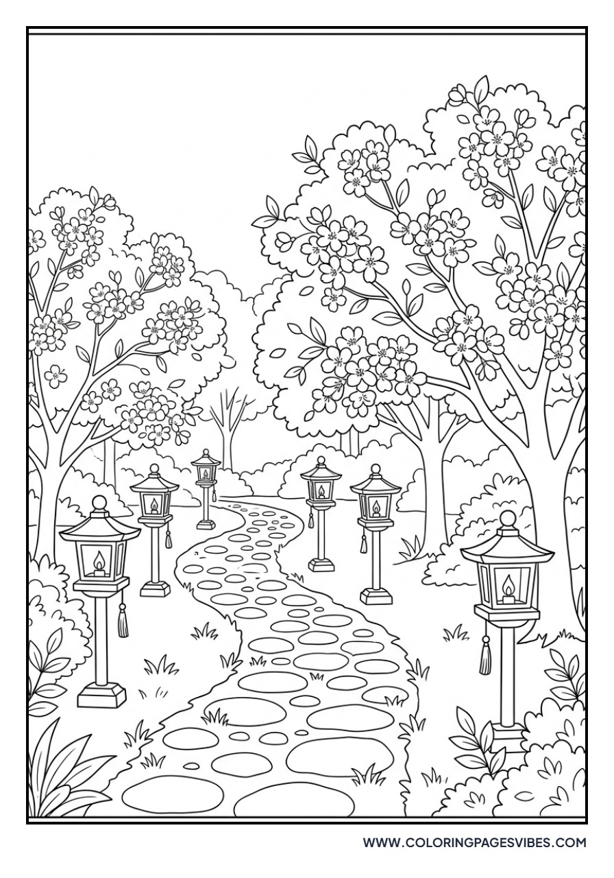 Sakura Lantern Path