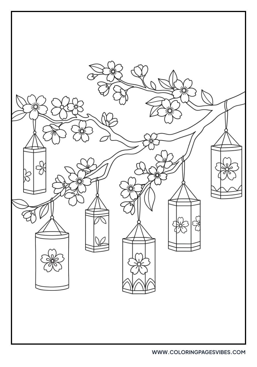 Sakura Lantern Scene