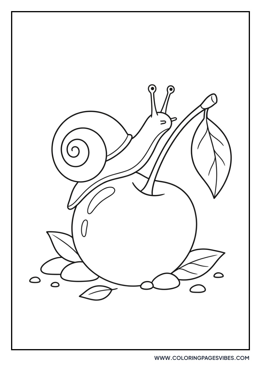 Cherries with a Snail