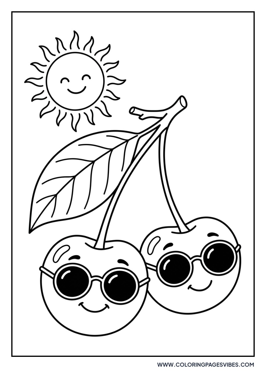 Cherries with Sunglasses