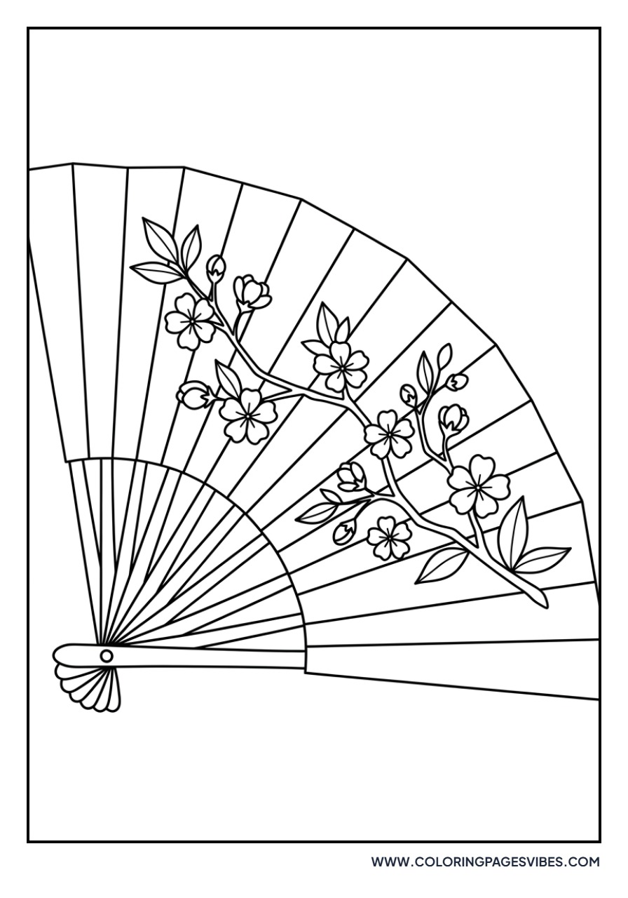 Cherry Blossom Fan