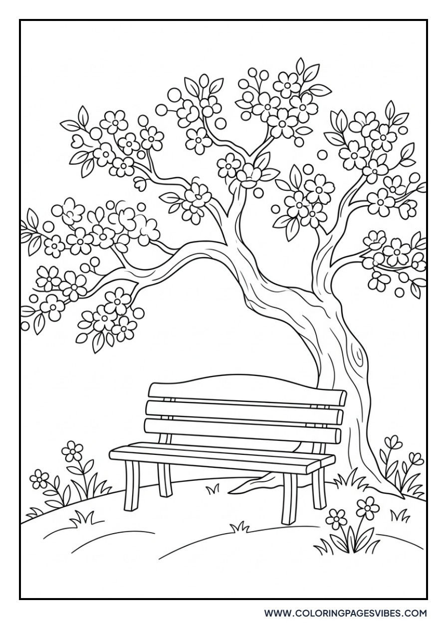 Cherry Tree Park Bench