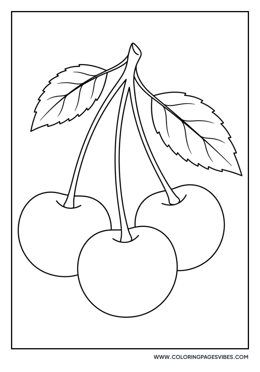 Three Cherries on a Stem