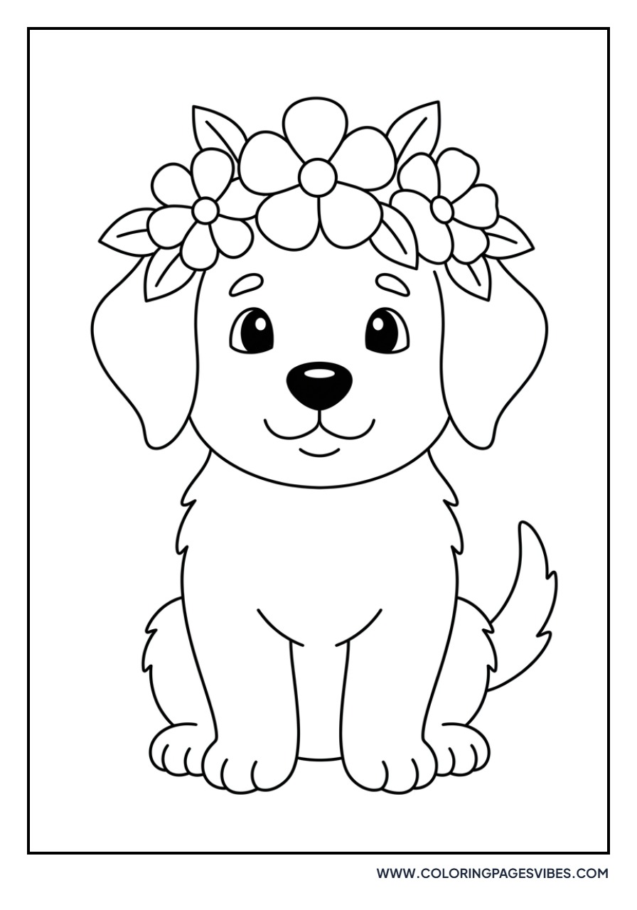 Flower Crown Puppy