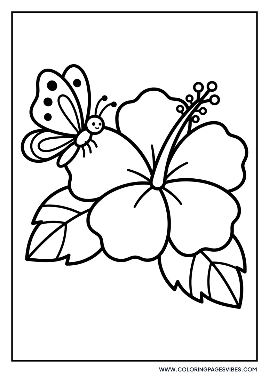Hibiscus and Butterfly