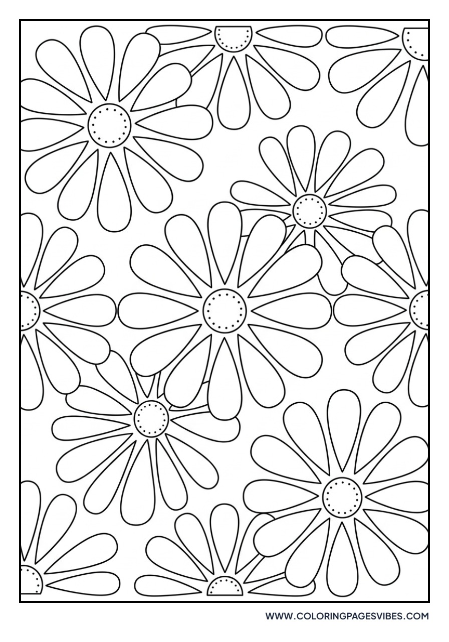 Abstract Daisy Pattern