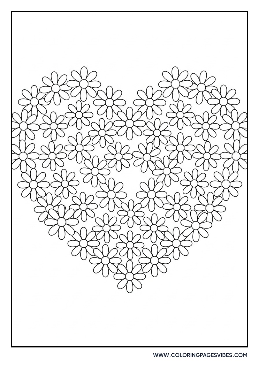 Daisy Heart Shape