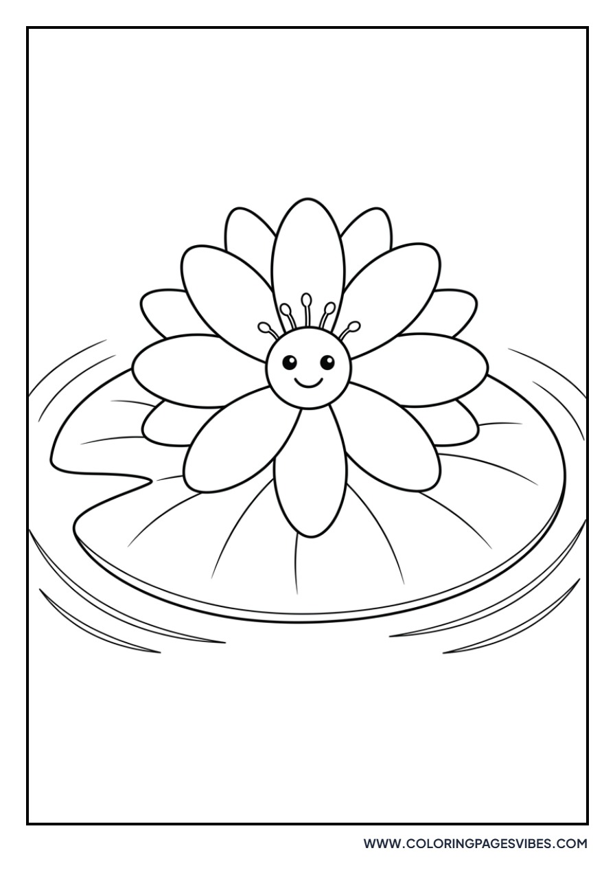 Cartoon Water Lily