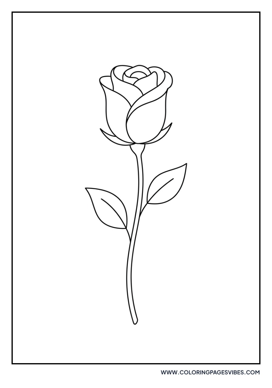 Minimalist Rose Bud
