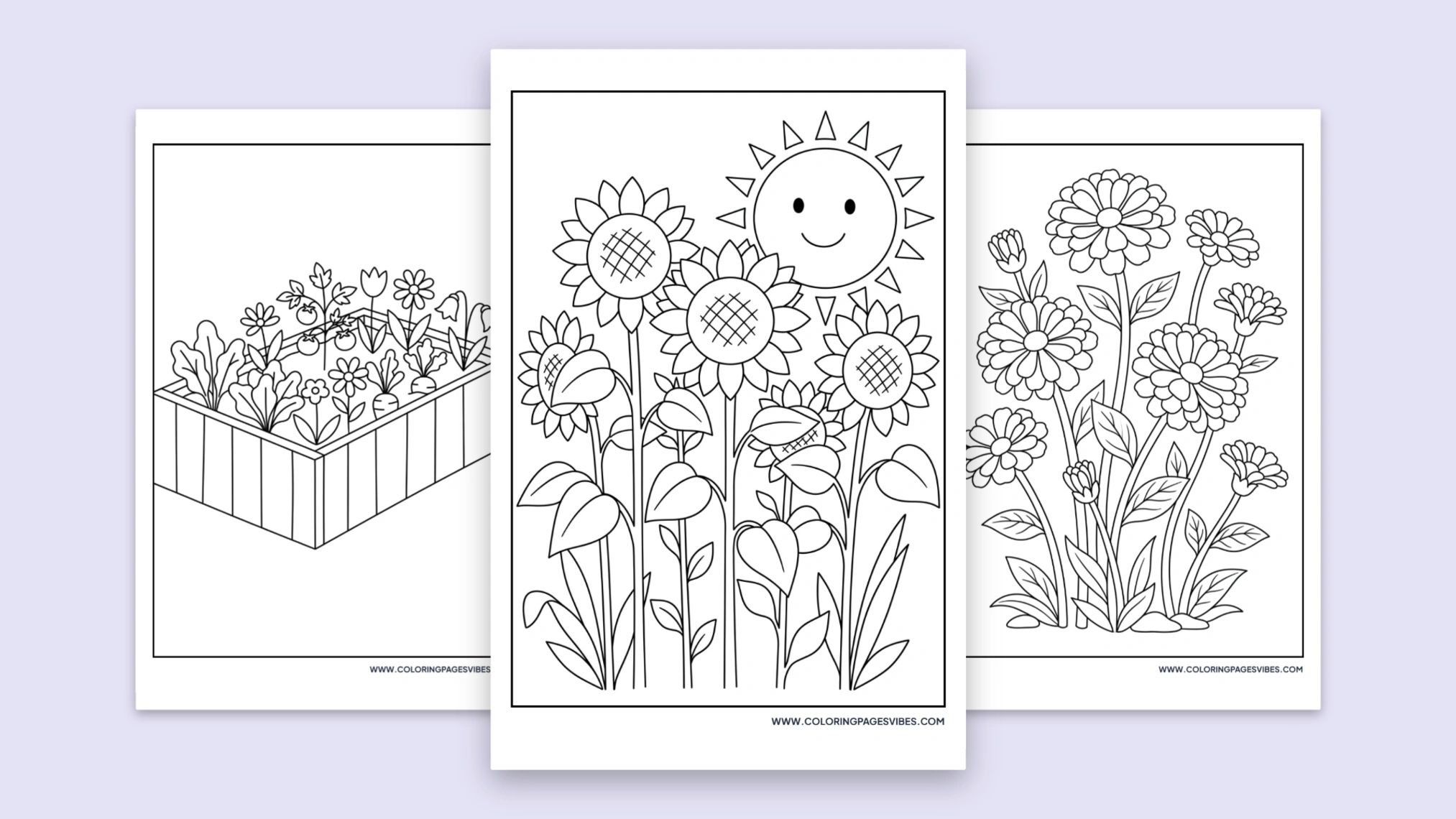 55+ Free Printable Flower Garden Coloring Pages (PDF)