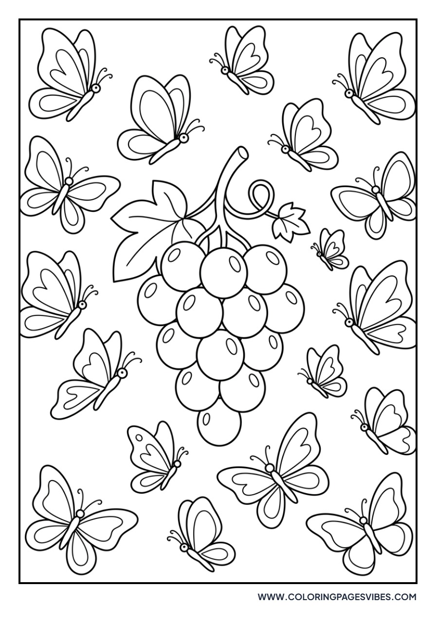 Grapes and Butterflies