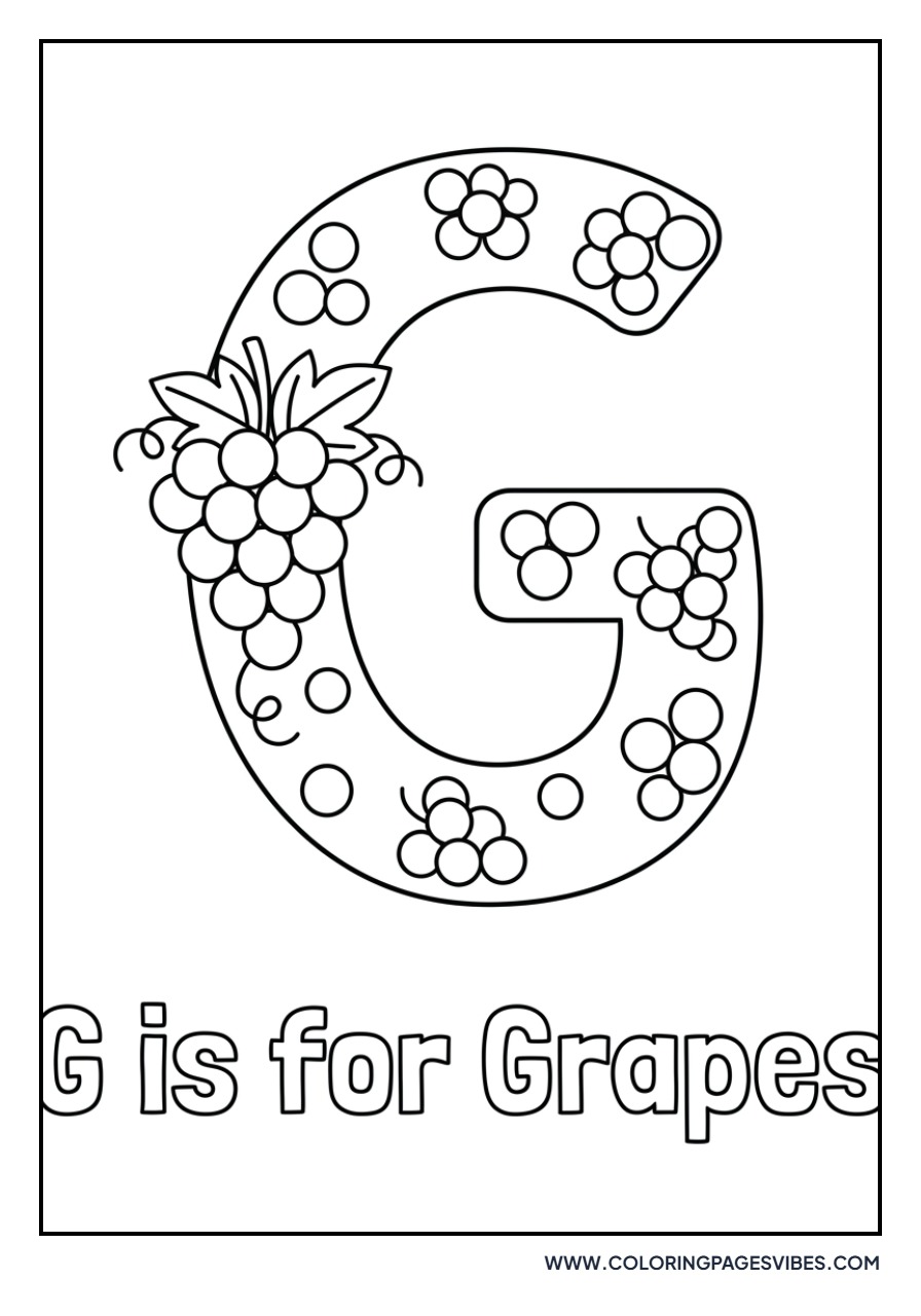 Grapes 'G' Alphabet