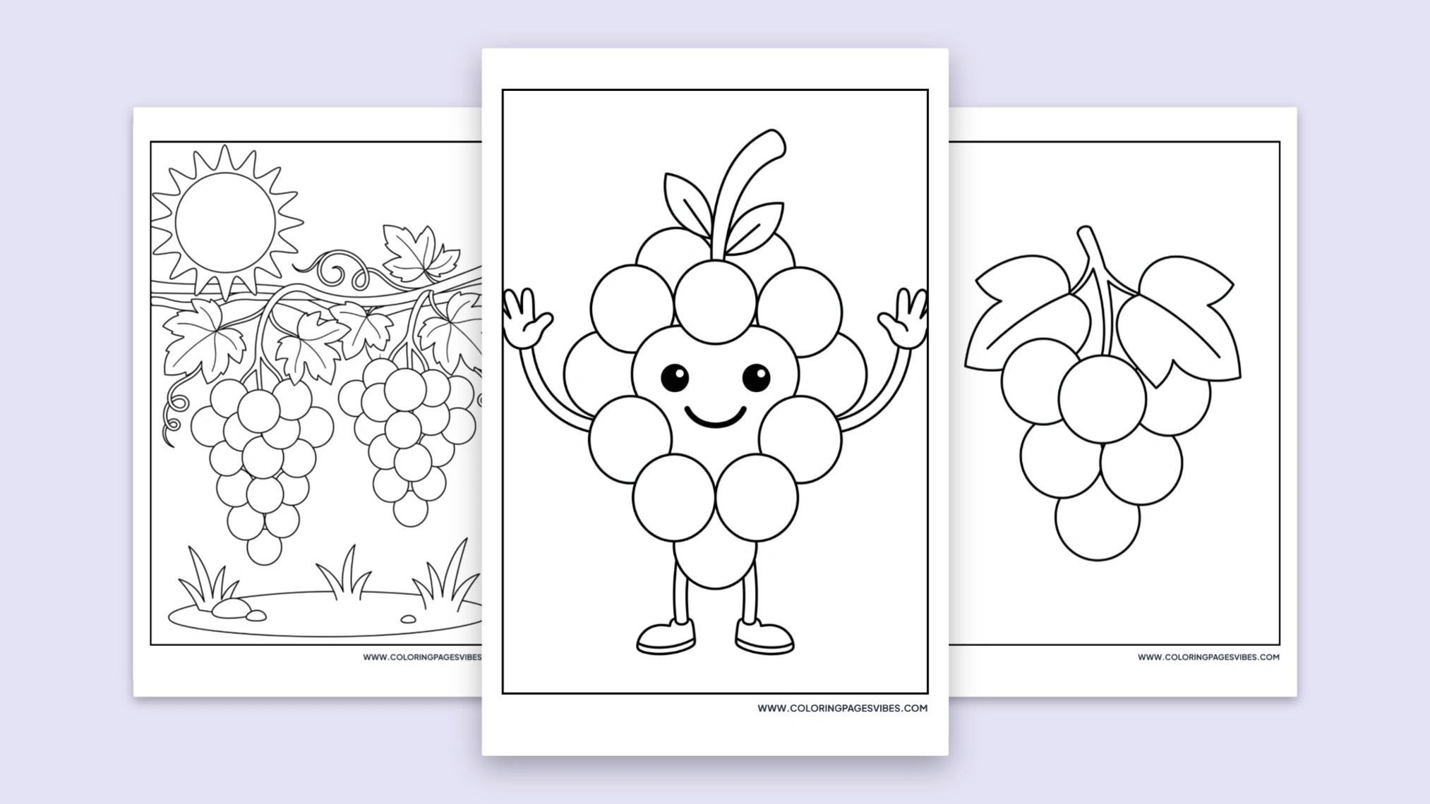 58+ Free Printable Grapes Coloring Pages (PDF Download)