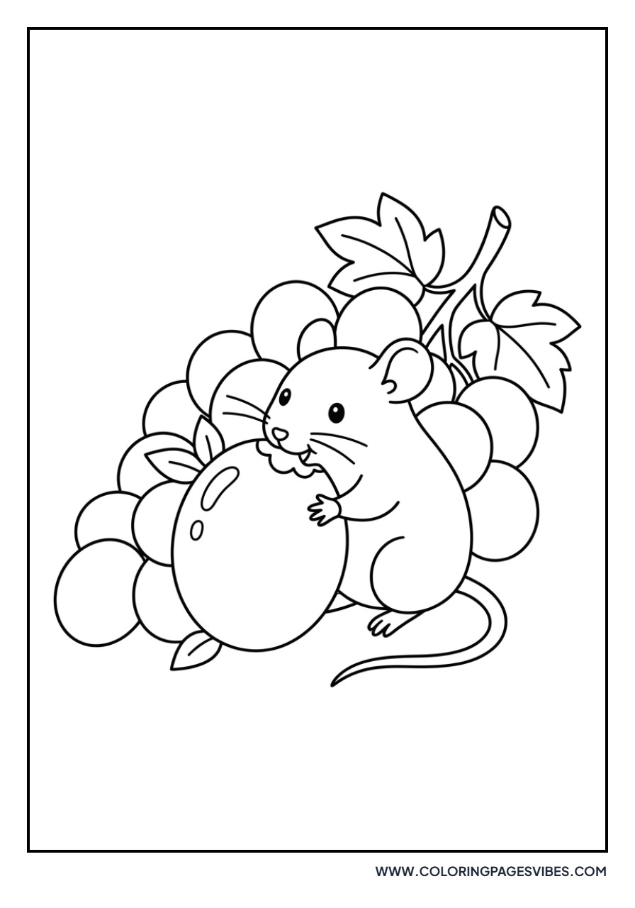 Mouse Eating Grapes