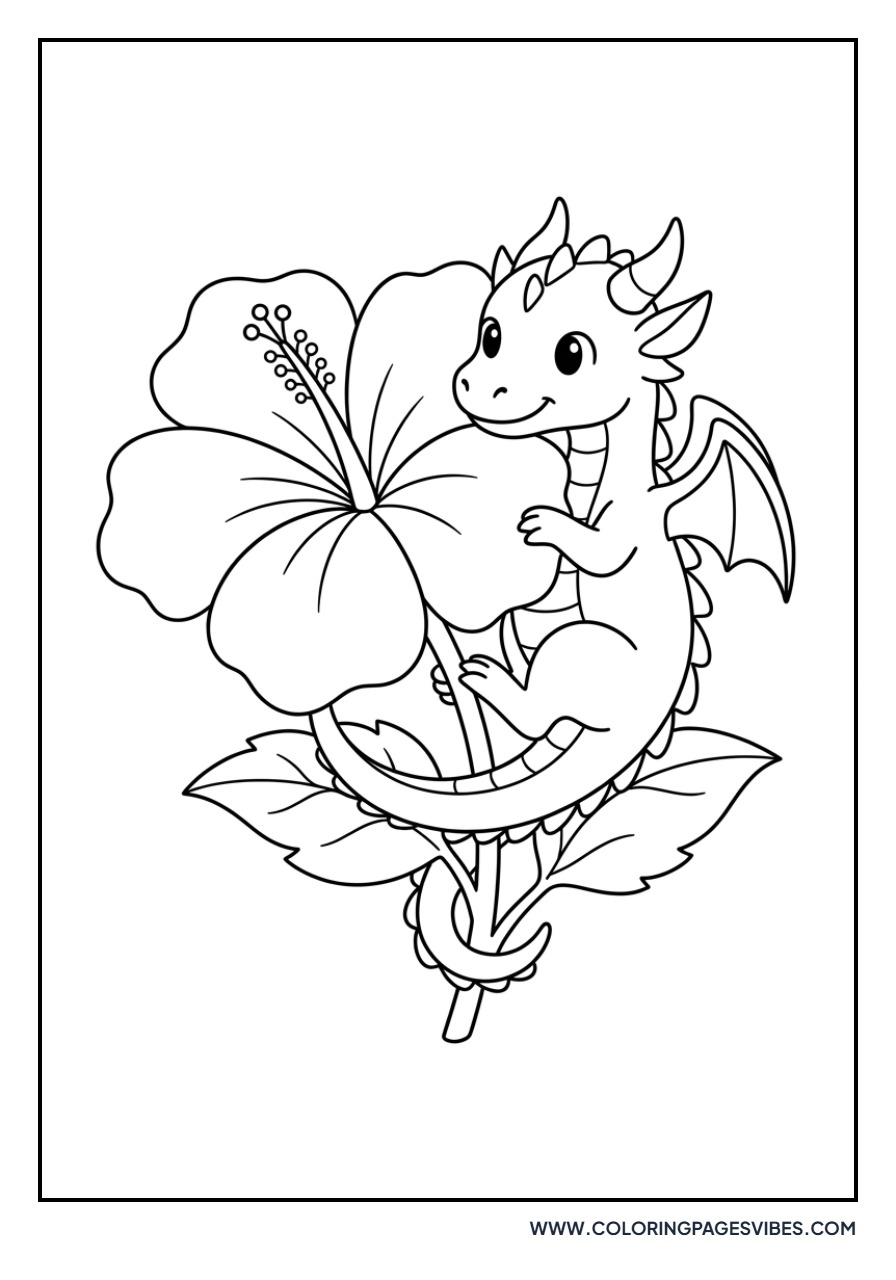 Hibiscus and Dragon