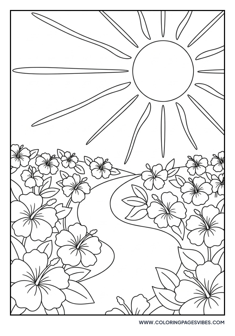 Hibiscus and Sun