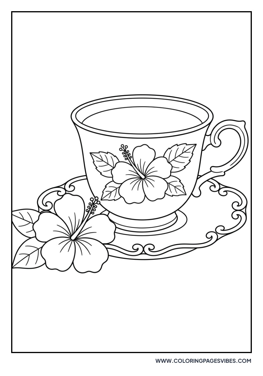Hibiscus and Teacup