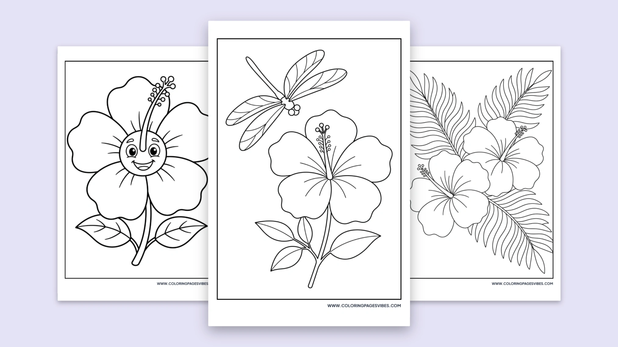 50 Free Printable Hibiscus Coloring Pages (PDF)