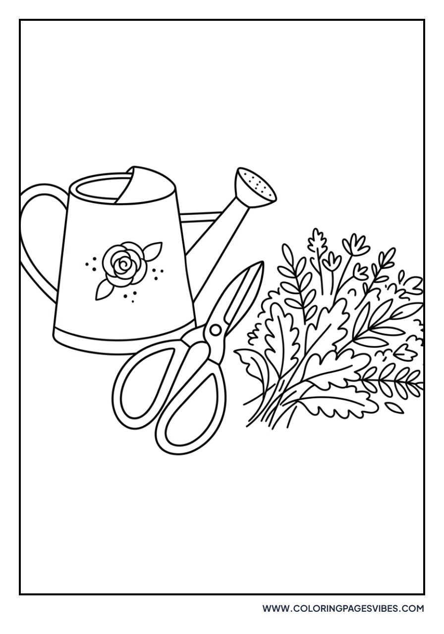 Lavender and Gardening Tools