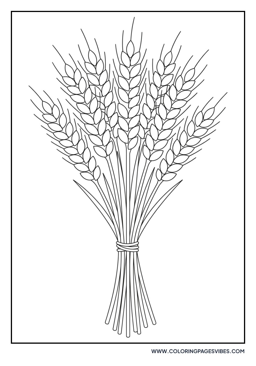 Lavender and Wheat Stalks