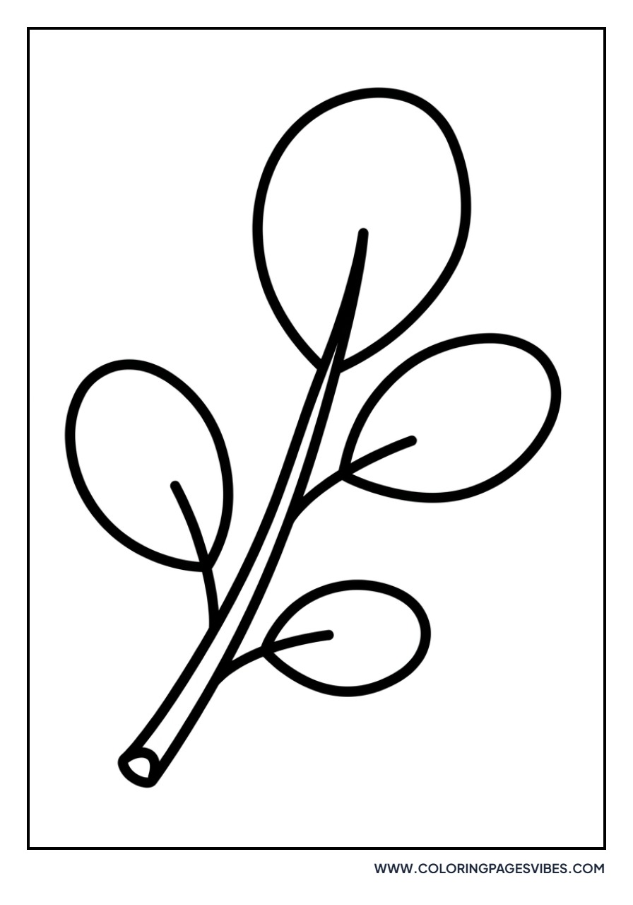 Lavender Sprig Silhouette