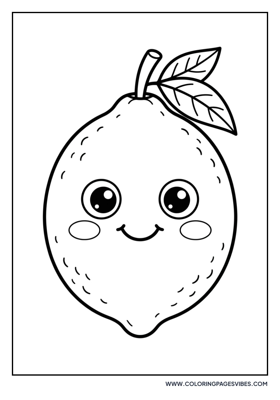Kawaii Smiling Lemon