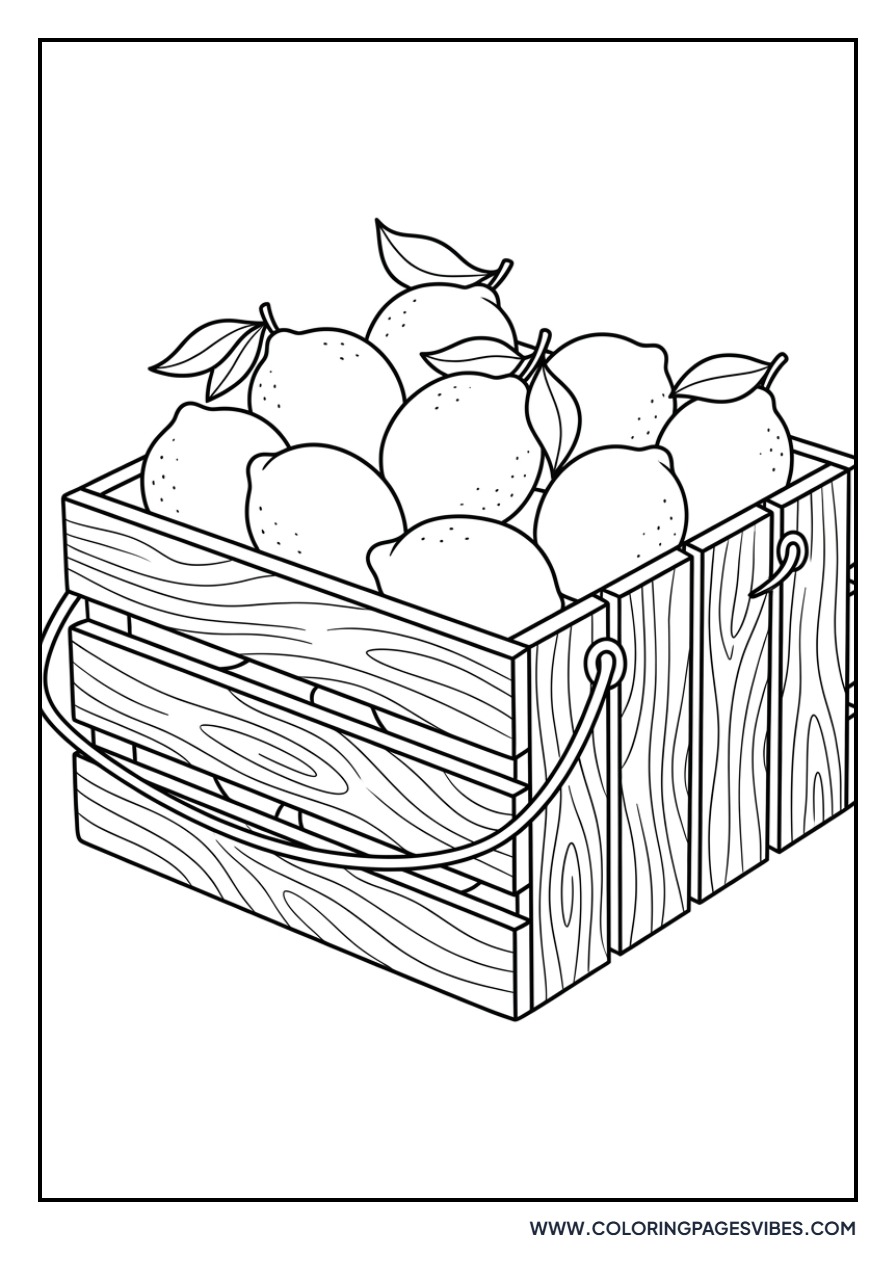 Lemon in a Wooden Crate