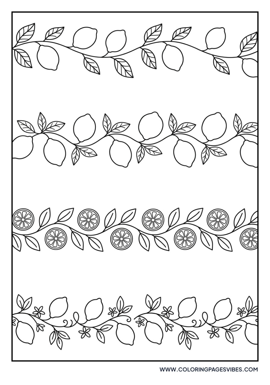 Lemon Pattern Borders