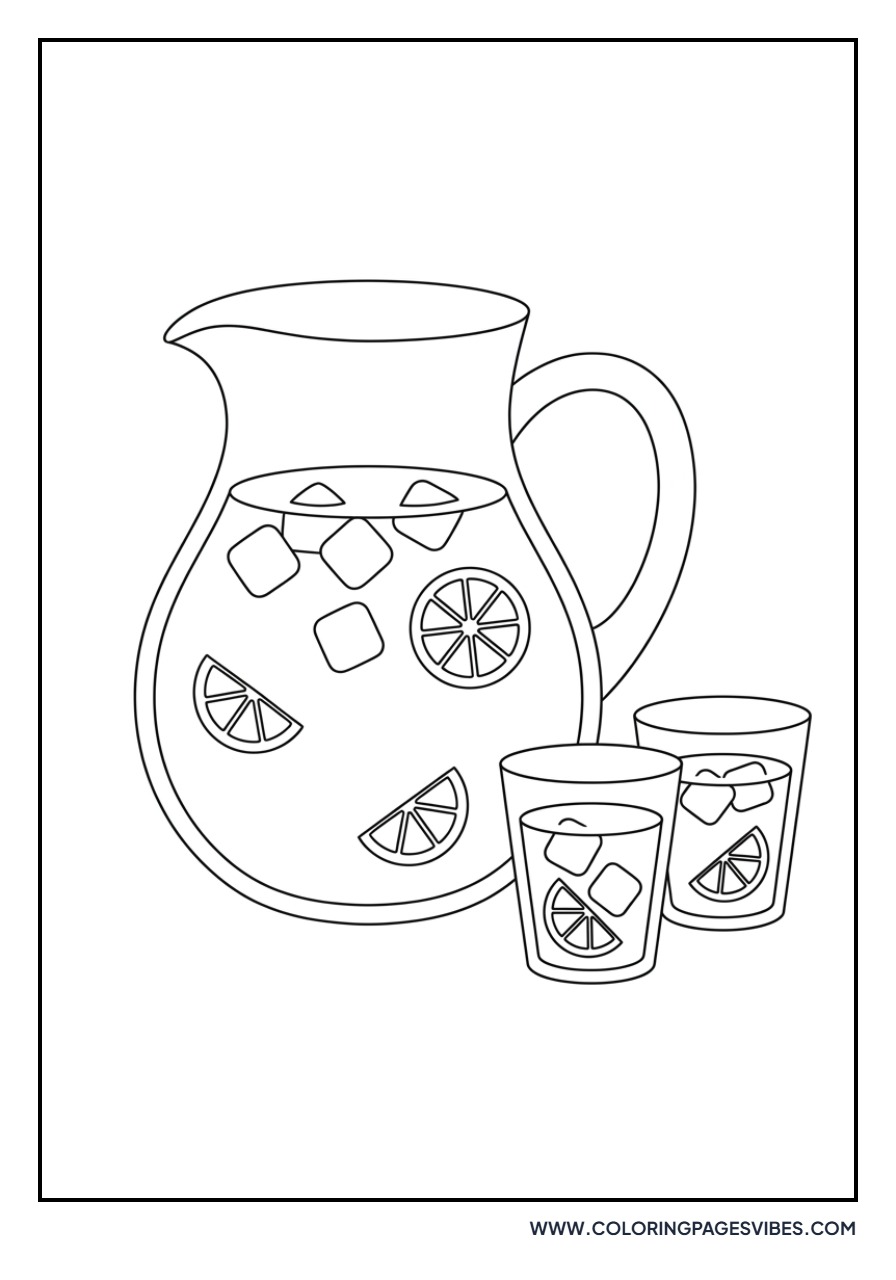 Lemon Pitcher and Cups