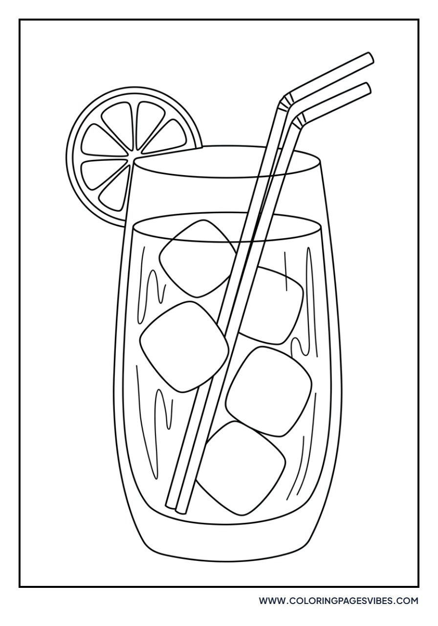 Lemonade Glass with Slice