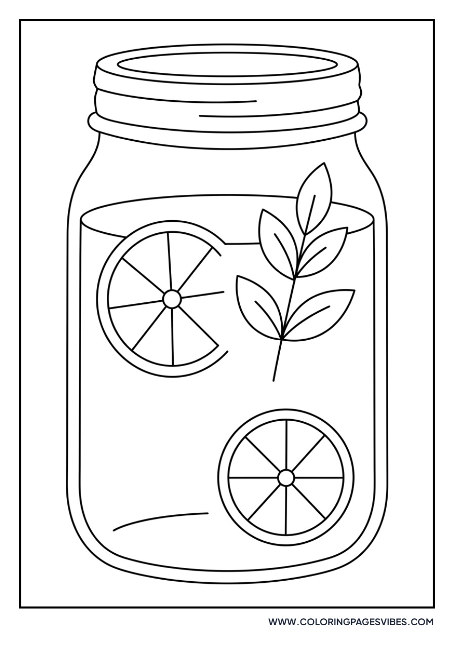 Lemonade Jar with Mint