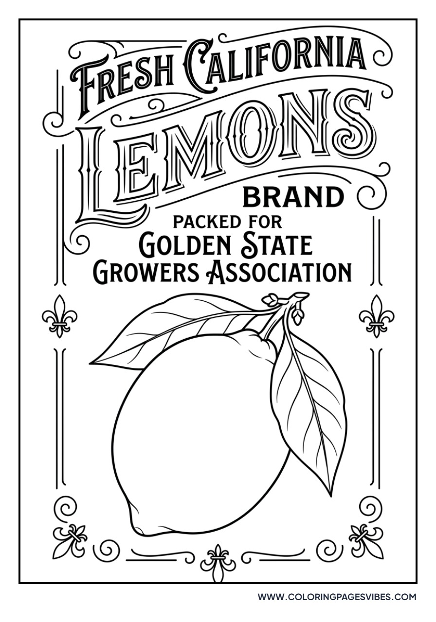 Vintage Lemon Label
