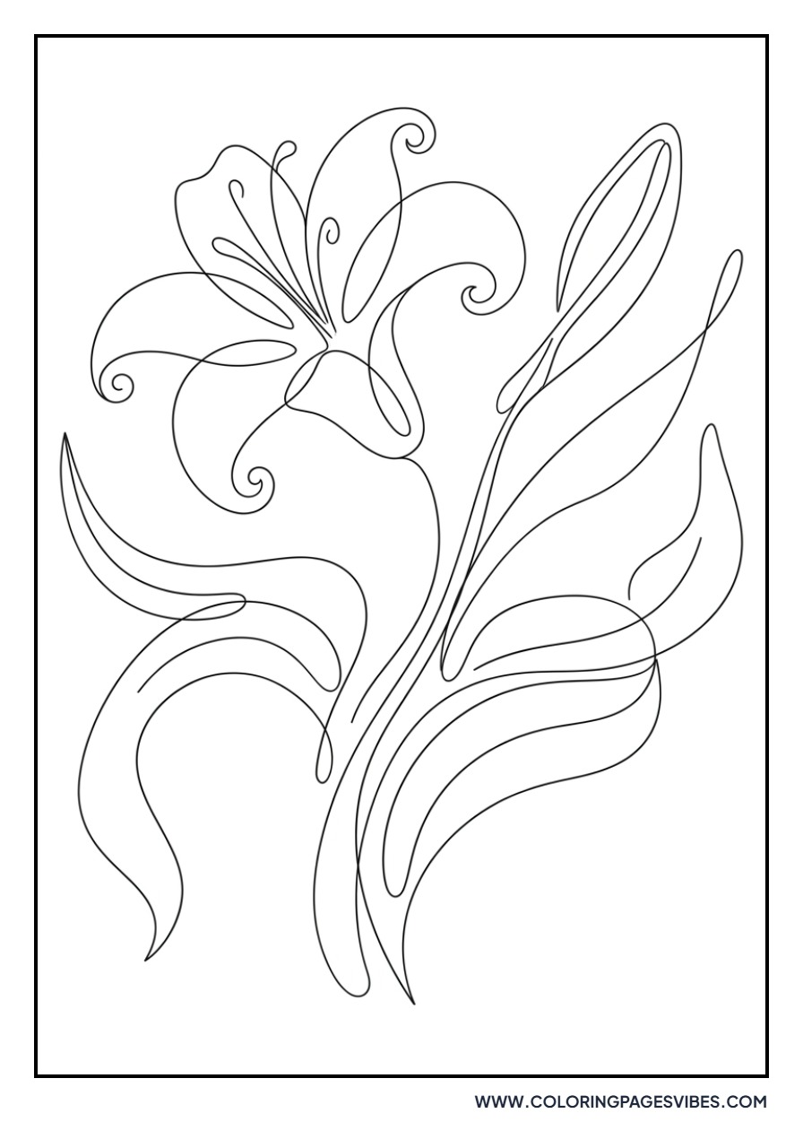 Abstract Lily Swirls