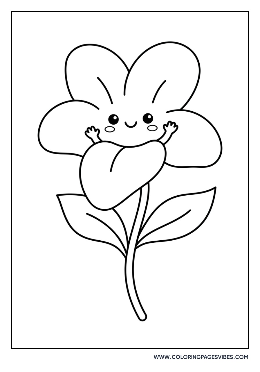 Cartoon Smiling Lily
