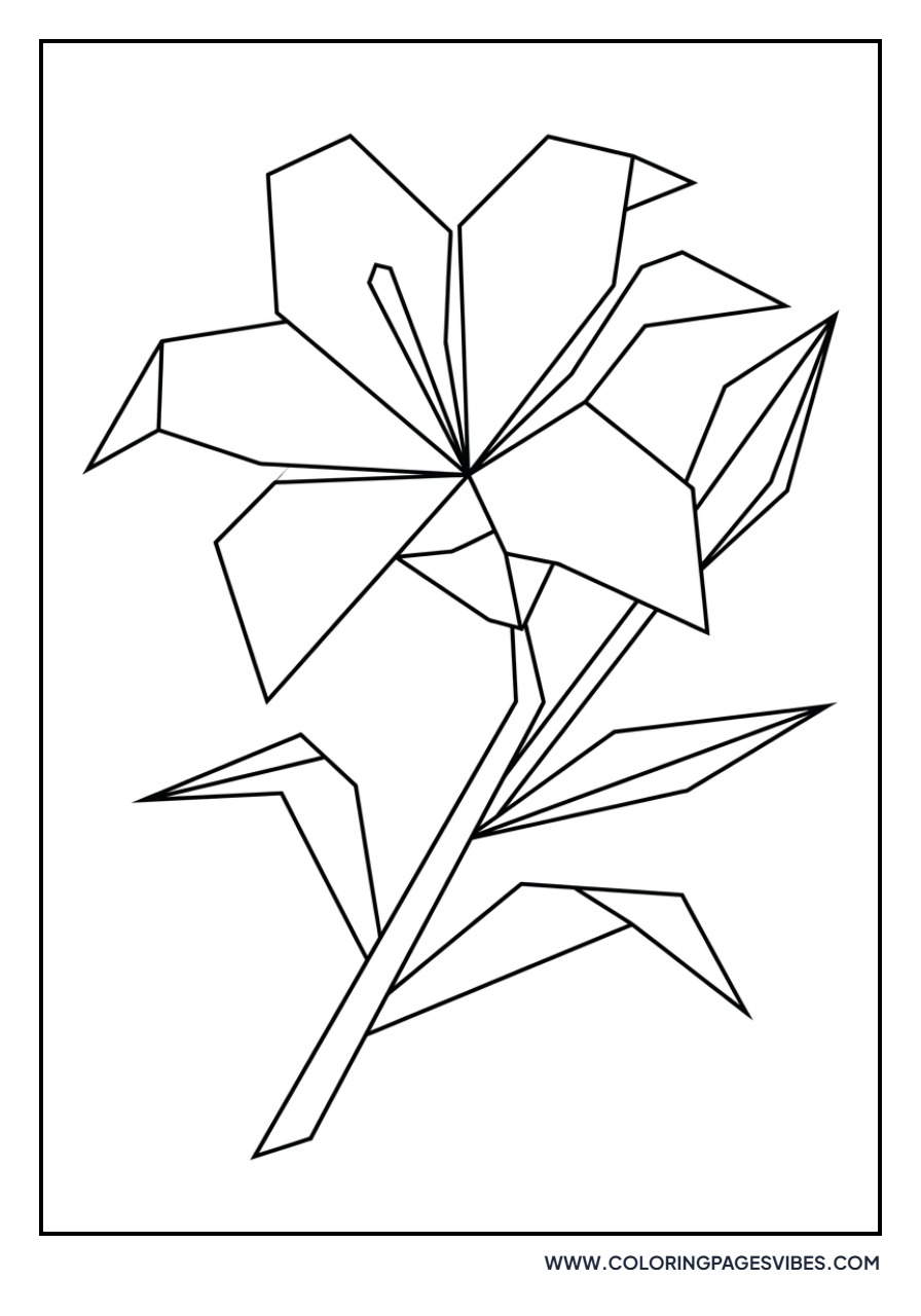 Geometric Lily Art