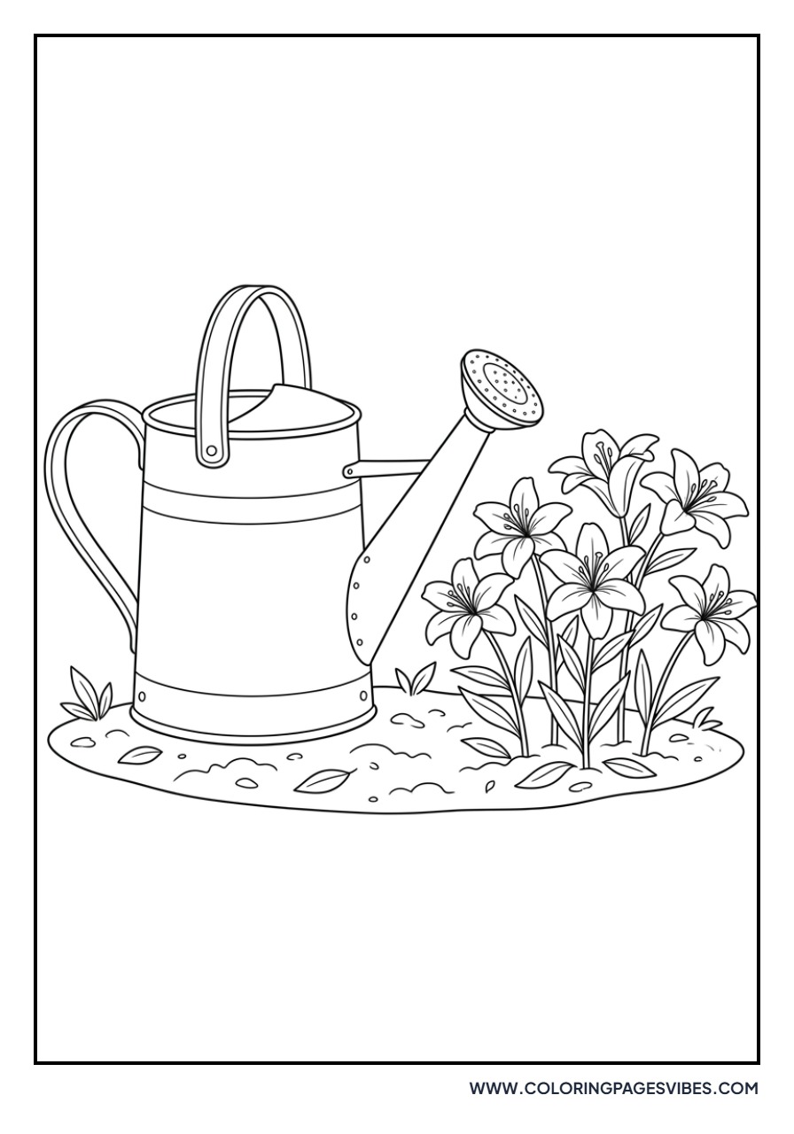 Lily and Watering Can