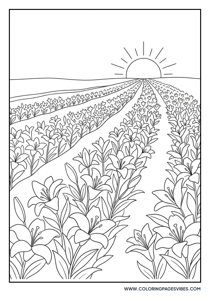 Lily Field Landscape