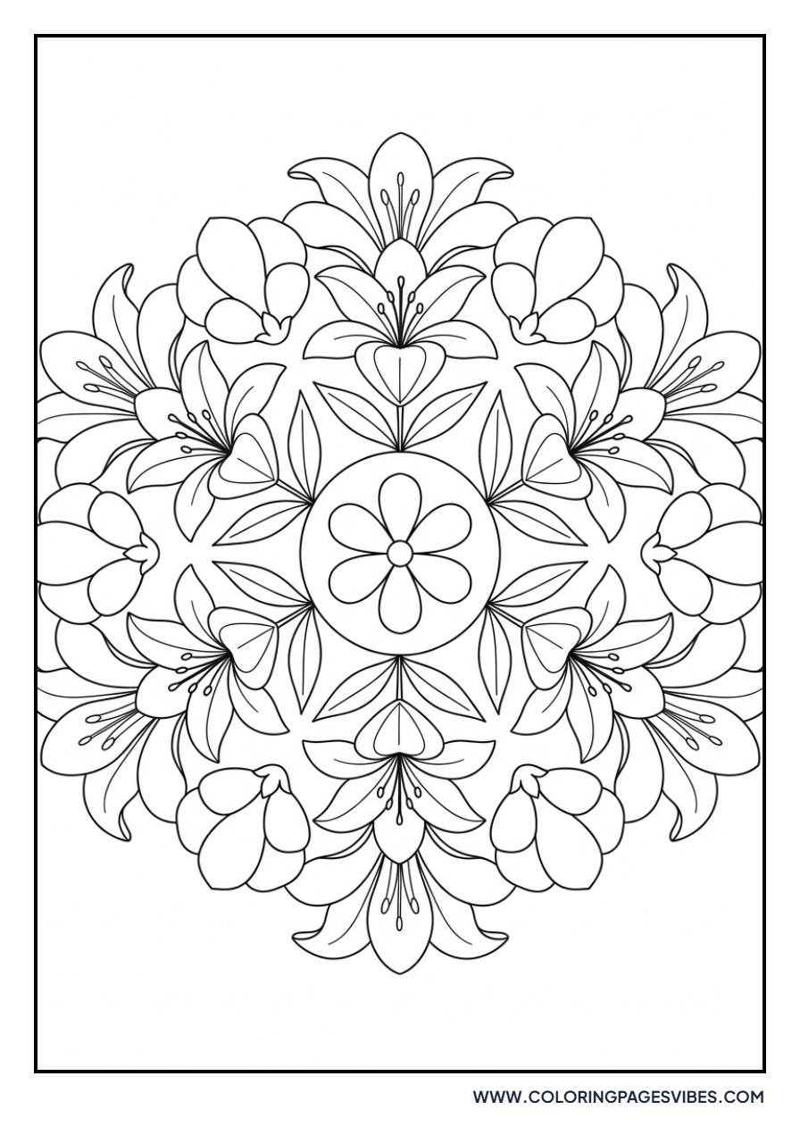 Lily Mandala Pattern