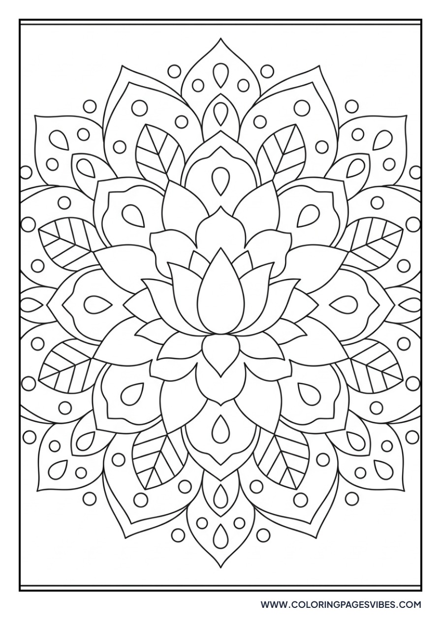 Geometric Lotus Mandala