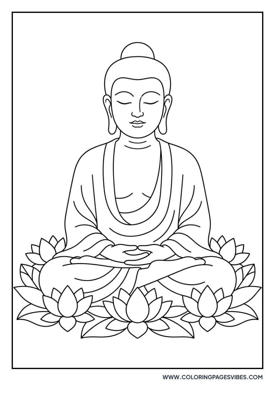 Lotus and Buddha Statue