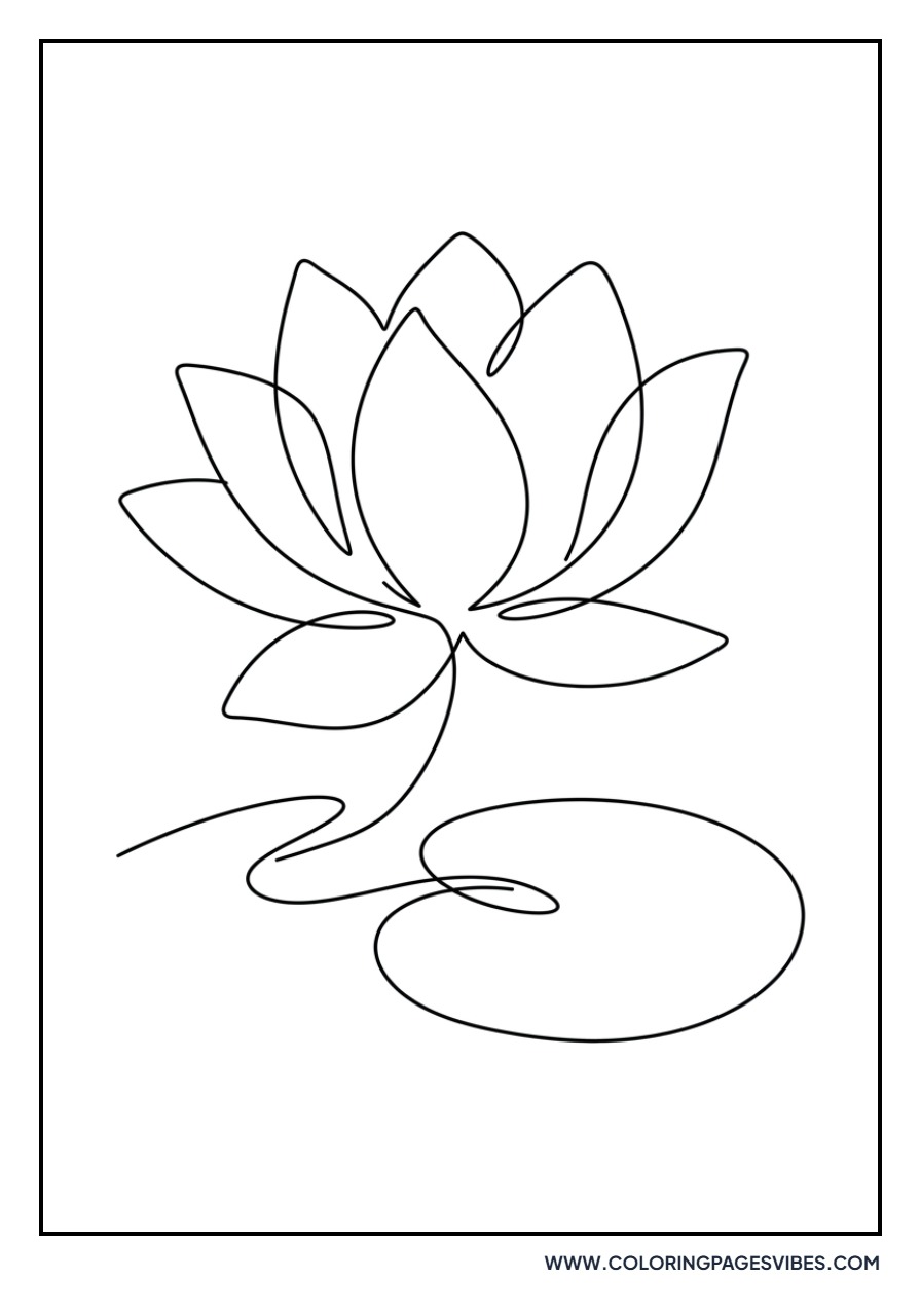 Minimalist Lotus Line